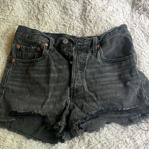 Levi 501 Black Jean Shorts Never Worn
